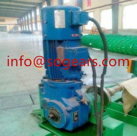 Parallel shafts triple reduction gearbox with electric motor